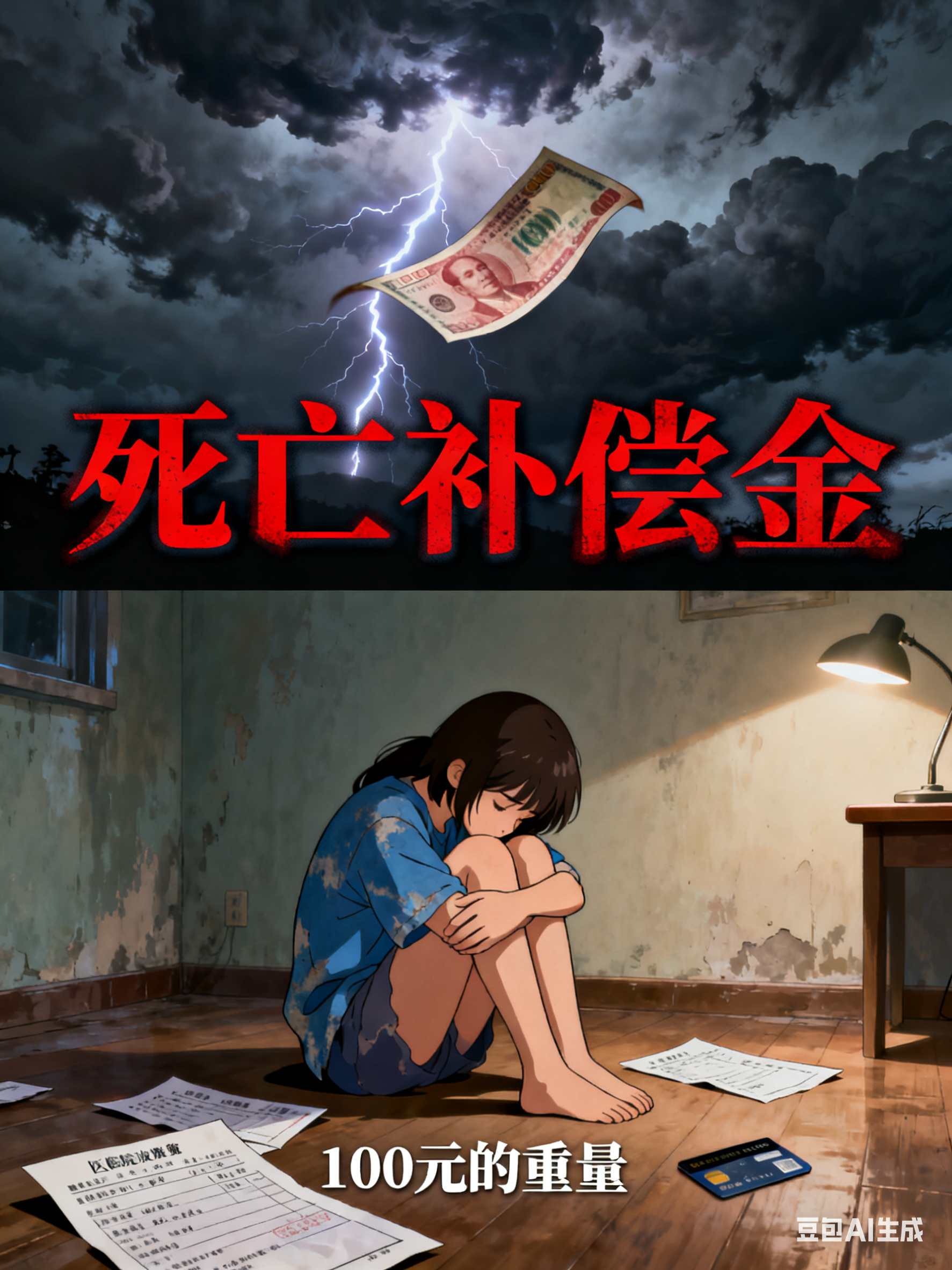 我爸的死亡补偿金到账只有100元封面