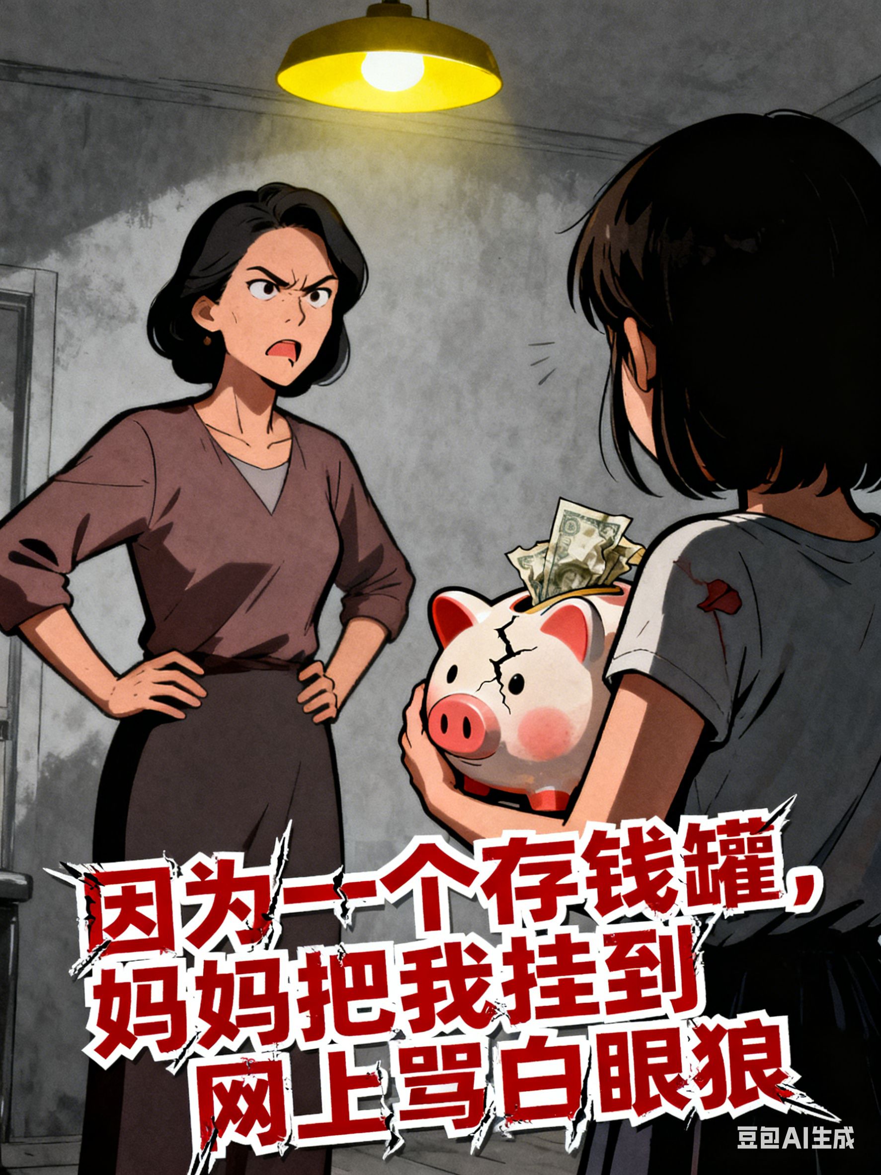 因为一个存钱罐,妈妈把我挂到网上骂白眼狼封面