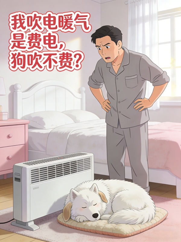 我吹电暖气是费电,狗吹不费?封面