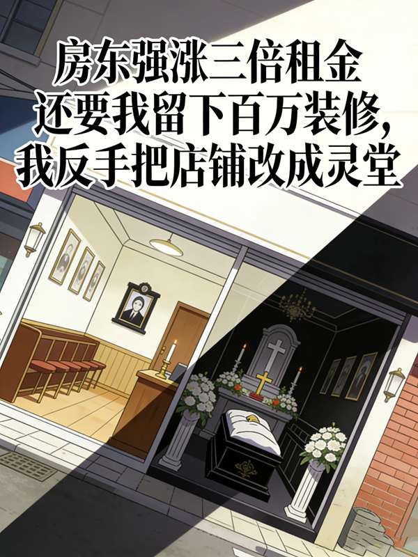 房东强涨三倍租金还要我留下百万装修,我反手把店铺改成灵堂封面