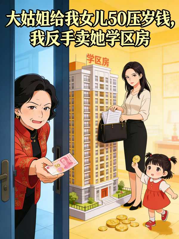 大姑姐给我女儿50压岁钱,我反手卖她学区房封面