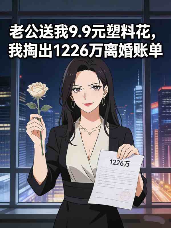 老公送我9.9元塑料花，我掏出1226万离婚账单封面