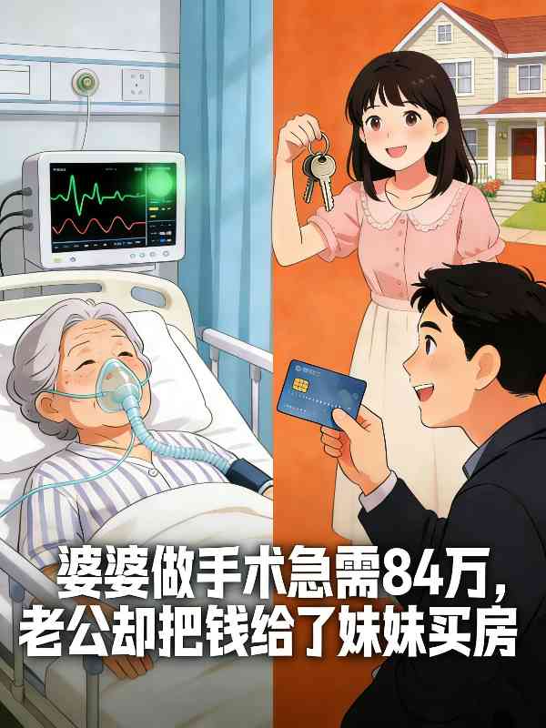 婆婆做手术急需84万,老公却把钱给了妹妹买房封面
