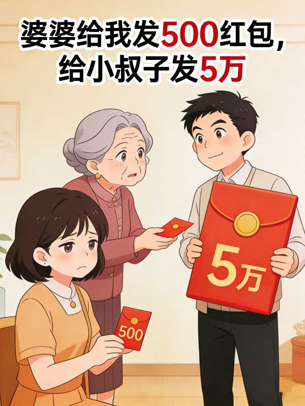 婆婆给我发500红包，给小叔子发5万封面