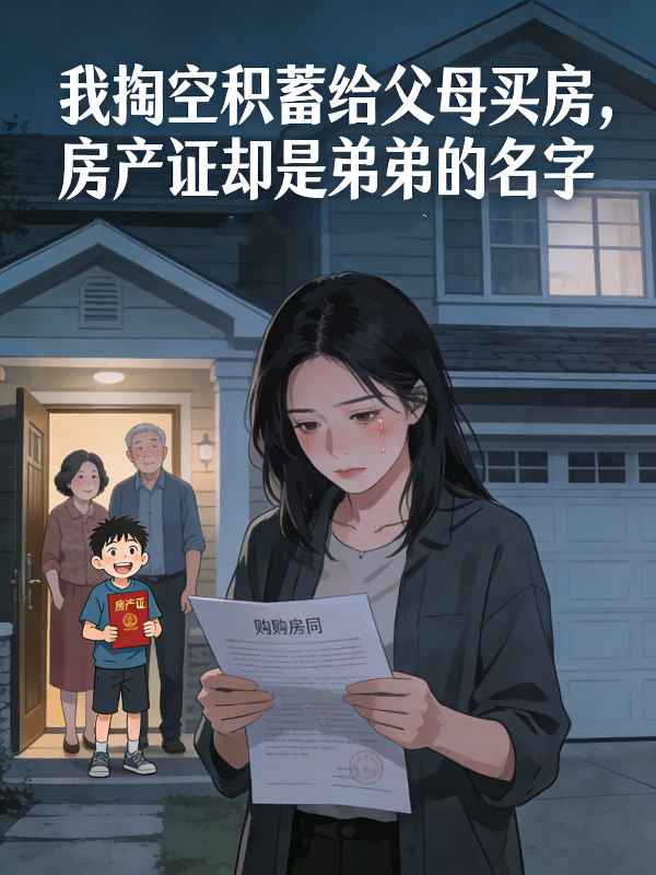 我掏空积蓄给父母买房,房产证却是弟弟的名字封面